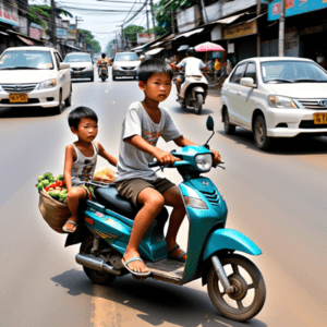 thai traffic, pedestrian, zebra crossing, survival guide, cars, thai phrases